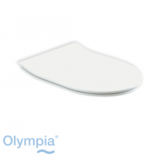 Olympia Clear Toilet Seat - Soft Close Gloss White