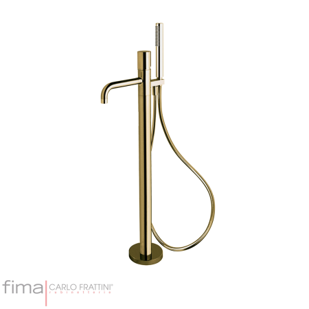 Fima Spillo Tech V Bath Mixer Freestanding Inc H/Shower Champagne