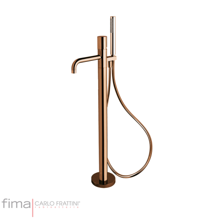 Fima Spillo Tech V Bath Mixer Freestanding Inc H/Shower Amber Bronze