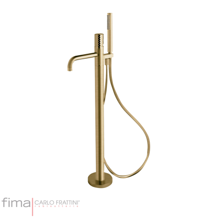 Fima Spillo Tech X Bath Mixer Freestanding Inc H/Shower Brushed Champagne