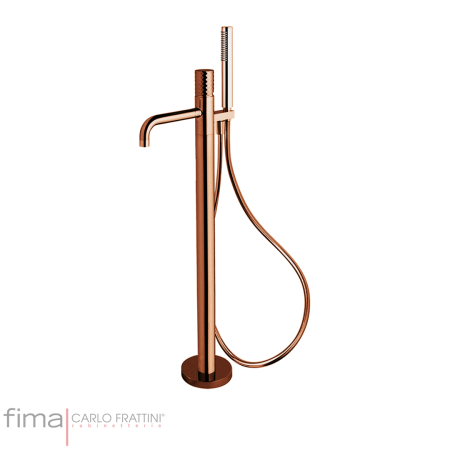Fima Spillo Tech X Bath Mixer Freestanding Inc H/Shower Amber Bronze