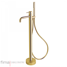 Fima Spillo Up Bath Mixer Freestanding Incl Handshower Brushed Gold