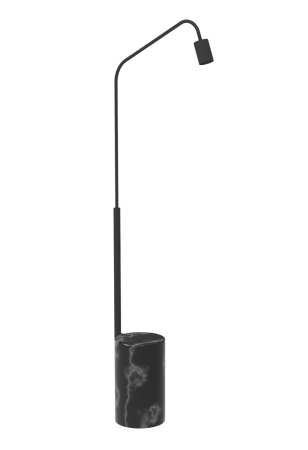 Fima Outdoor Marmorea Shower Column Rain Jet With Black Marquina Marble Base Black Matt