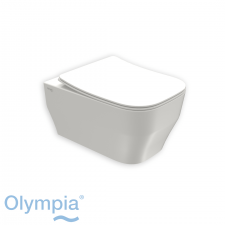 Olympia Synthesis Eco Wall Hung Pan - Rimless - Olympiglaze Matt White