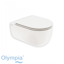 Olympia Vittoria Wall Hung Pan - Vortex Flush - Olympiglaze Gloss White