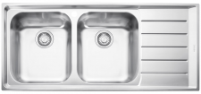 Franke Neptune Nex621 Rhd With 90mm Wastes Stainless Steel 1160x510