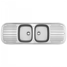 Franke Quinline Qlx622 With 90mm Wastes Stainless Steel 1500x500