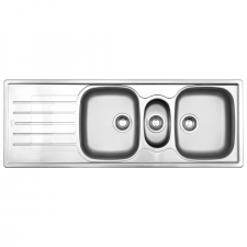 Franke Cascade Cdx671 With 90mm Wastes Stainless Steel 1360x500
