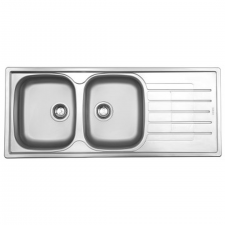Franke Cascade Cdx621-120 With 90mm Wastes Stainless Steel 1200x500