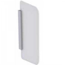 Geberit urinal division, glass: Bracket: aluminium brushed, Glass: white / satinised