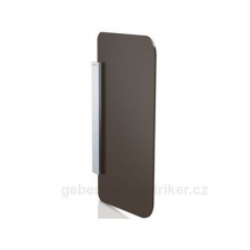 Geberit urinal division, glass: Bracket: aluminium brushed, Glass: umber / satinised