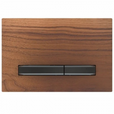 Geberit actuator plate Sigma50 for dual flush, metal colour black chrome: black chrome, black walnut