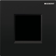 Geberit urinal flush control with electronic flush actuation, mains operation, cover plate type 30: jet black RAL 9005