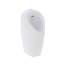 Geberit Selva urinal with integrated control, battery operation: T=37cm, Outlet=to the rear, Inlet=rear, white