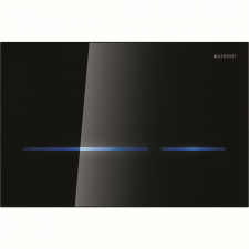 Geberit WC flush control with electronic flush actuation, mains operation, dual flush, actuator plate Sigma80, touchless: black