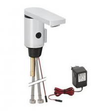 Geberit Type 186 washbasin tap, mains operation: bright chrome-plated, Mixer=with mixer and handle