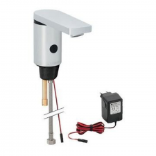 Geberit Type 186 washbasin tap, battery operation: bright chrome-plated, Mixer=with mixer and handle