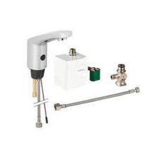 Geberit Type 185 washbasin tap, generator operation: bright chrome-plated, Mixer=with below-desk mixer