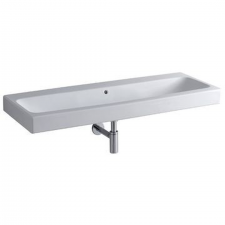 Geberit iCon washbasin: 120x48.5cm, Tap hole=without, Overflow=visible, white