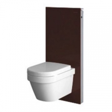 Geberit Monolith sanitary module for wall-hung WC, 114 cm: umber / glass