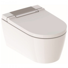 Geberit AquaClean Sela WC complete solution, wall-hung WC: bright chrome-plated