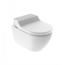 Geberit AquaClean Tuma Comfort WC complete solution, wall-hung WC: stainless steel brushed