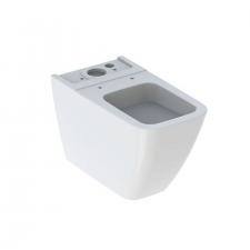 Geberit iCon Square floor-standing WC for close-coupled exposed cistern, washdown, back-to-wall, shrouded: T=63.5cm, white