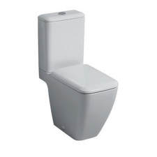 Geberit iCon Square floor-standing WC for close-coupled exposed cistern, washdown, shrouded, Rimfree: T=63.5cm, white