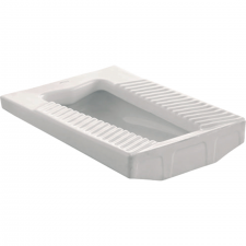 Geberit Publica squatting pan: B=45cm, H=18cm, T=60cm, white