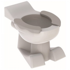 Geberit Bambini floor-standing WC for children, washdown, lion paw design, with seat pads: T=50cm, white, agate grey