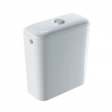 Geberit iCon exposed cistern, close-coupled, dual flush, lateral or bottom water supply connection: white