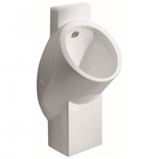 Geberit Centaurus urinal, hybrid operation, inlet from the rear, outlet to the rear or downwards: T=32.5cm, Outlet=to the rear or downwards, Inlet=rear, white / KeraTect