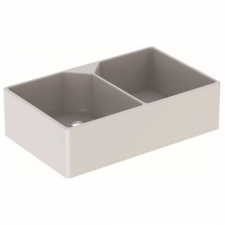 Geberit Publica utility sink with two bowls: B=90cm, H=25cm, T=56cm