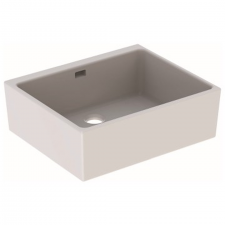 Geberit Publica utility sink with overflow: 50x20x39cm,