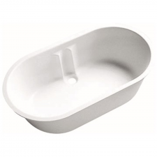 Geberit Bambini oval bathtub for babies: B=51.5cm, white alpine / matt, Total water capacity=80l