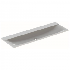 Geberit Xeno² vanity basin: 140x48cm, Tap hole=without, Overflow=without, white / matt