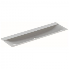 Geberit Xeno² vanity basin: 160x48cm, Tap hole=without, Overflow=without, white / matt