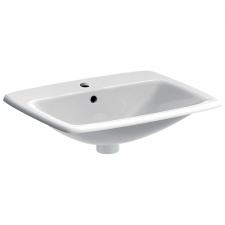 Geberit Selnova Square countertop washbasin: B=55cm, white