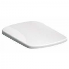 Geberit Selnova Square WC seat, slim design, fastening from above: white / glossy, Quick-release hinges=yes, Soft-closing mechanism=yes, Hinge material=Chrome-plated brass