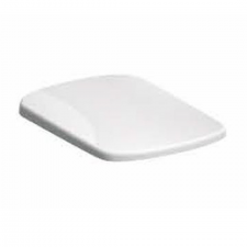 Geberit Selnova Square WC seat, slim design, fastening from above: white / glossy, Quick-release hinges=no, Soft-closing mechanism=no, Hinge material=Stainless steel