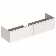 Geberit Xeno² cabinet for washbasin made of solid surface material, with two drawers: Washbasin width=160cm, H=35cm, white, matt coated