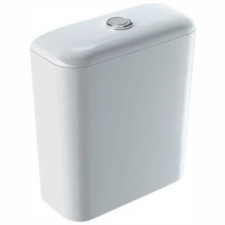 Geberit iCon exposed cistern, close-coupled, dual flush, bottom water supply connection: white
