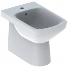 Geberit Selnova Square Premium floor-standing bidet, back-to-wall, semi-shrouded: T=53cm, Overflow=visible, white