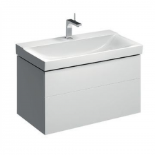 Geberit Xeno² cabinet for washbasin, with two drawers: Washbasin width=90cm, H=53cm, white / high-gloss coated