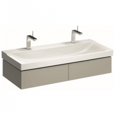 Geberit Xeno² cabinet for washbasin, with width from 120 cm, with two drawers: 117.4x22cm, greige, matt coated