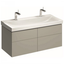 Geberit Xeno² cabinet for washbasin with width from 120 cm, with four drawers: 117.4x53cm, greige, matt coated