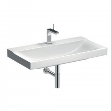 Geberit Xeno² washbasin: 90x48cm, Tap hole=central, Overflow=without, white / KeraTect