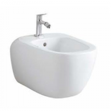 Geberit Citterio wall-hung bidet, shrouded: T=56cm, Overflow=visible, white / KeraTect