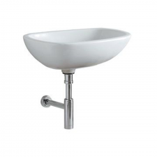 Geberit Citterio lay-on washbasin: B=56cm, T=40cm, Tap hole=without, Overflow=without, white / KeraTect
