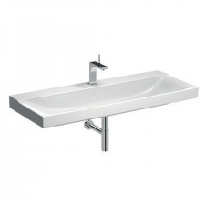 Geberit Xeno² washbasin: 120x48cm, Tap hole=central, Overflow=without, white / KeraTect